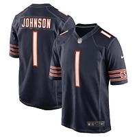 Maillot de match Nike Jaylon Johnson bleu marine des Chicago Bears pour homme