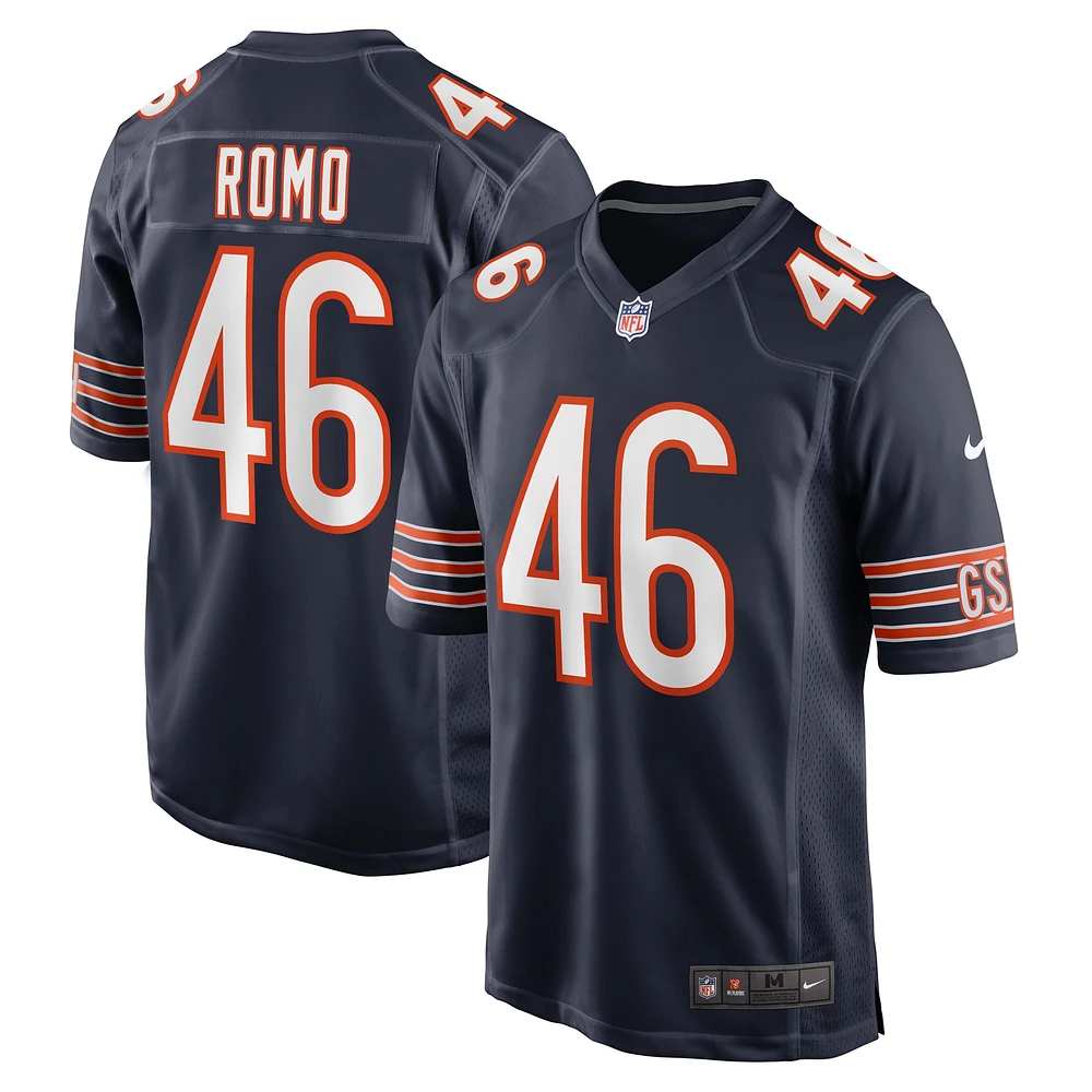 Maillot de match l'équipe Nike Chicago Bears pour hommes, bleu marine