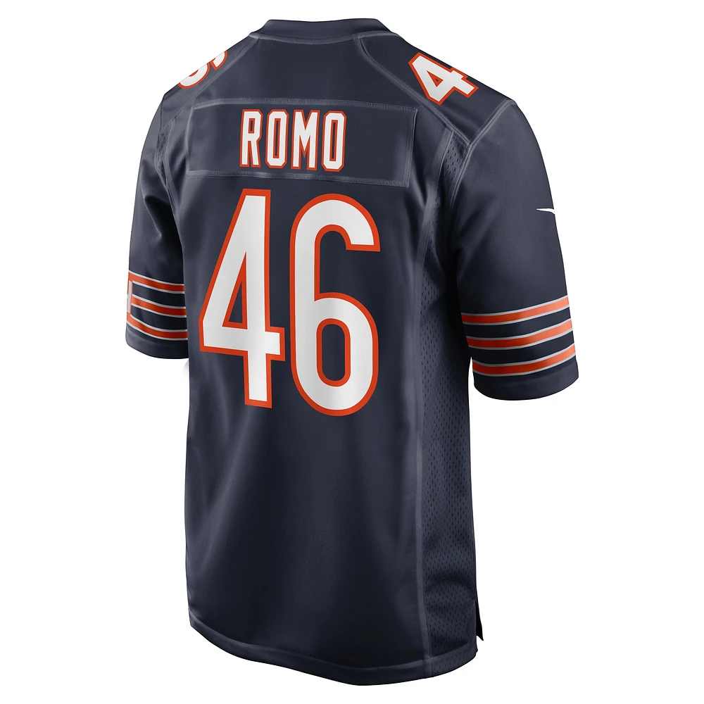 Maillot de match l'équipe Nike Chicago Bears pour hommes, bleu marine