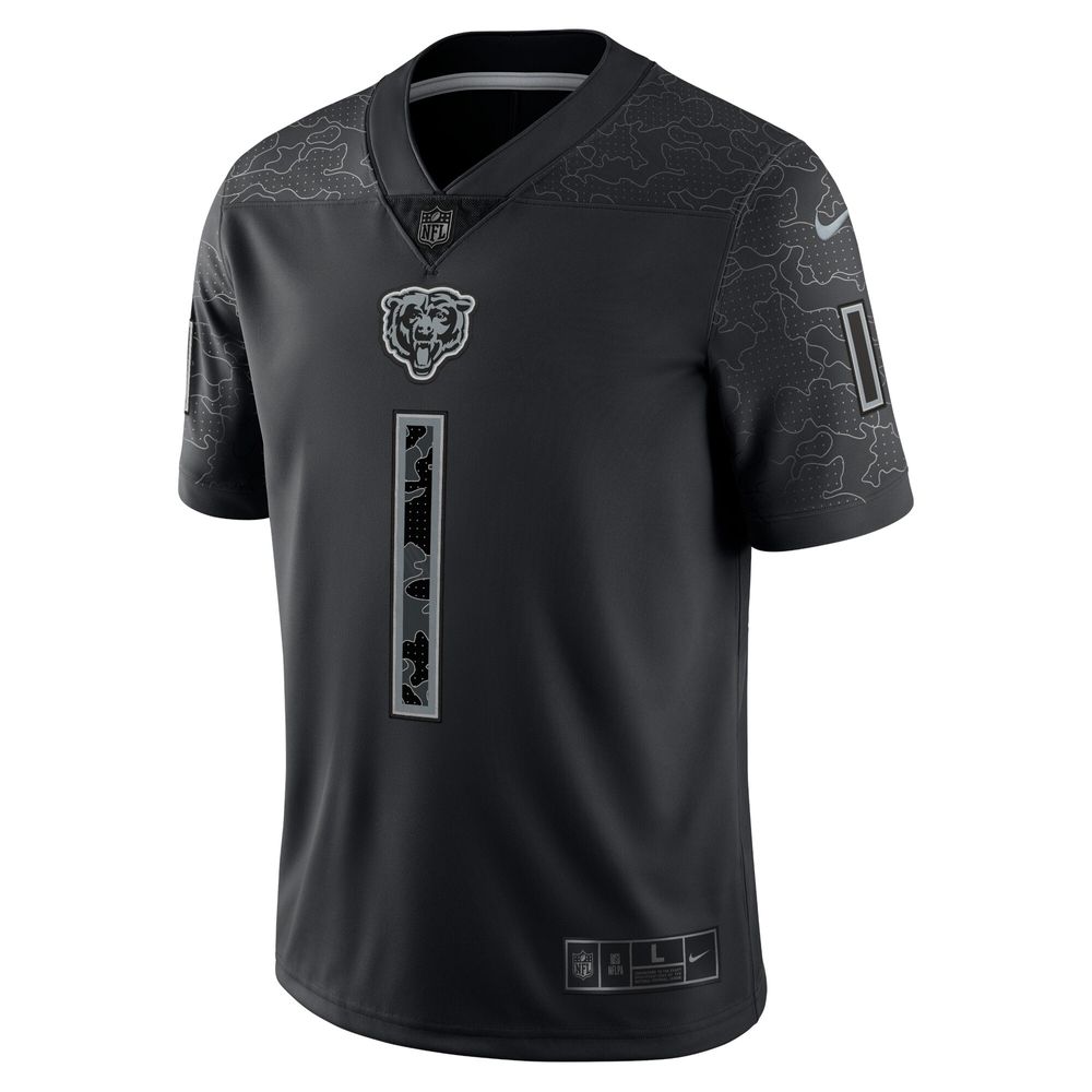 Justin Fields Chicago Bears Men's Nike Dri-FIT NFL Limited Football Jersey.