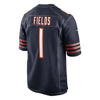 Maillot de match Nike Justin Fields pour hommes, bleu marine, Chicago Bears