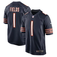 Maillot de match joueur des Chicago Bears Nike Justin Fields pour hommes, bleu marine