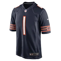 Maillot de match joueur des Chicago Bears Nike Justin Fields pour hommes, bleu marine