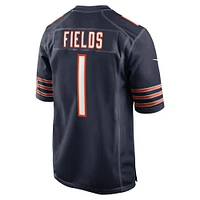 Maillot de match joueur des Chicago Bears Nike Justin Fields pour hommes, bleu marine