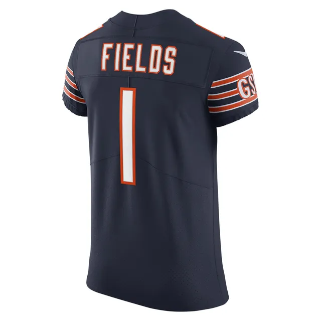 Women's Nike Justin Fields Gray Chicago Bears Atmosphere Fashion Game Jersey