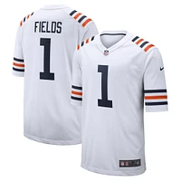 Maillot de match classique alternatif Nike Justin Fields des Chicago Bears pour homme, blanc