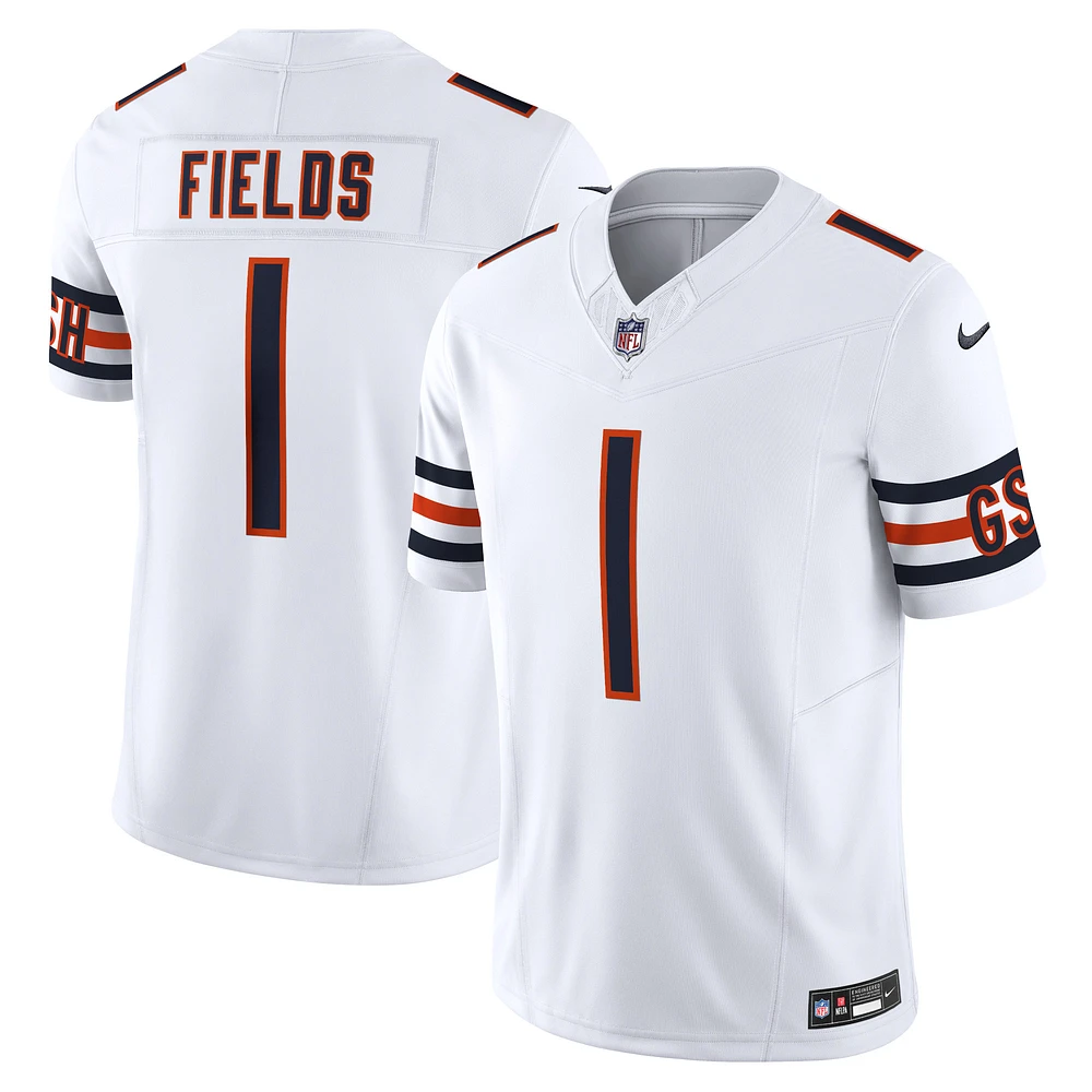 Nike Justin Fields pour homme Blanc Chicago Bears Vapor F.U.S.E. Maillot limité