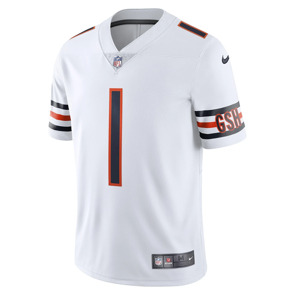 Men's Nike Justin Fields White Chicago Bears Vapor Limited Jersey