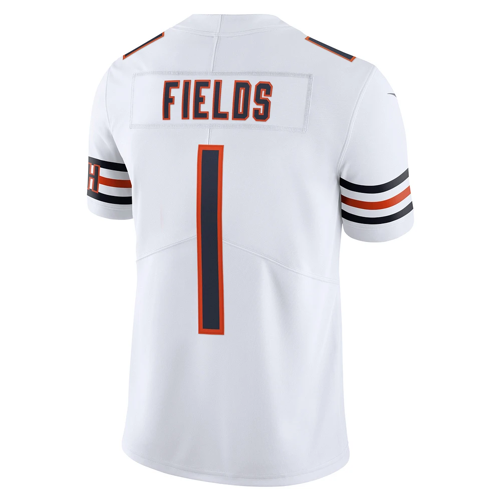 Maillot Nike Justin Fields Chicago Bears Vapor Limited pour homme, blanc