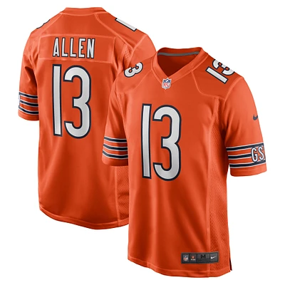 Maillot de match alternatif Nike Keenan Allen pour hommes, orange des Chicago Bears