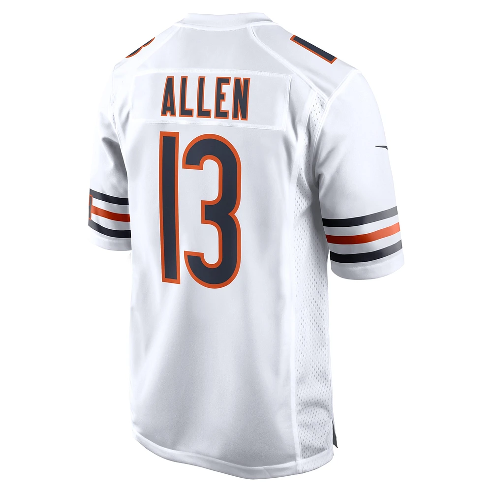 Maillot de match Nike Keenan Allen des Chicago Bears pour homme, blanc