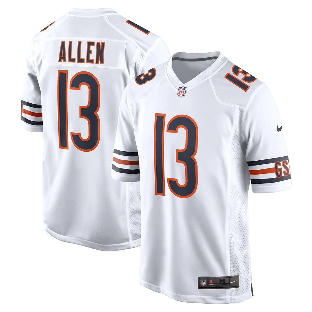 Maillot de match Nike Keenan Allen des Chicago Bears pour homme, blanc