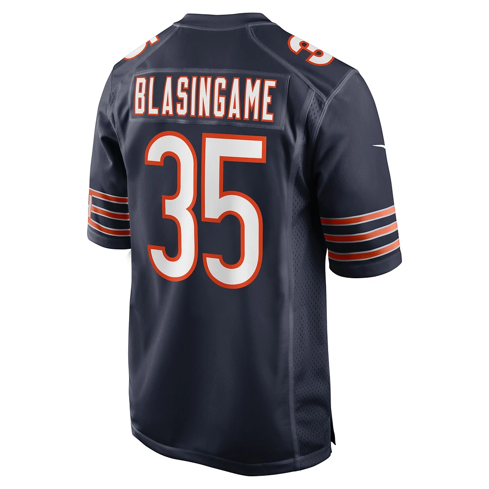 Men's Nike Khari Blasingame Navy Chicago Bears Game Player Jersey