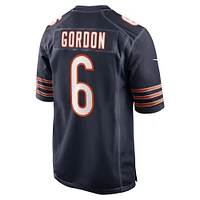 Maillot Nike Kyler Gordon pour homme, bleu marine, joueur de match des Chicago Bears