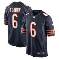 Maillot Nike Kyler Gordon pour homme, bleu marine, joueur de match des Chicago Bears