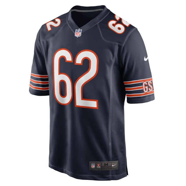 Maillot de match Nike Lucas Patrick des Chicago Bears pour homme, bleu marine