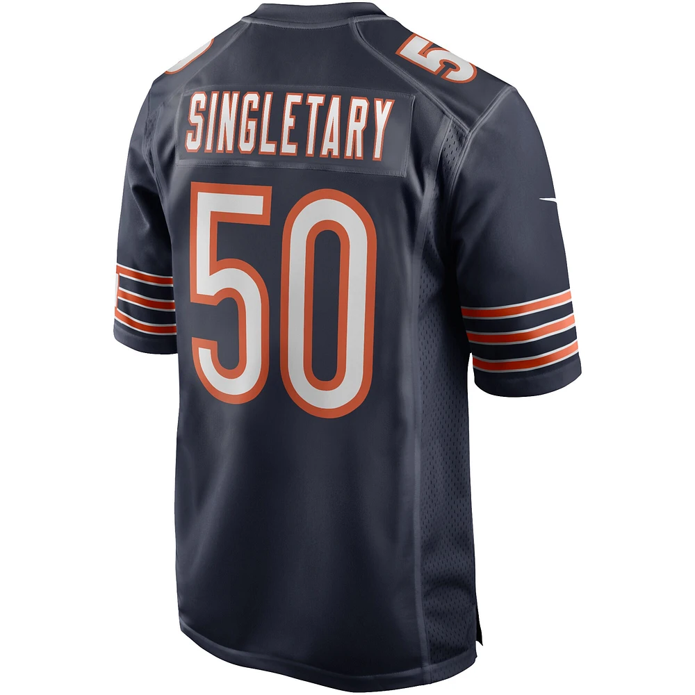 Maillot de joueur retraité Nike Mike Singletary pour hommes, bleu marine, Chicago Bears Game