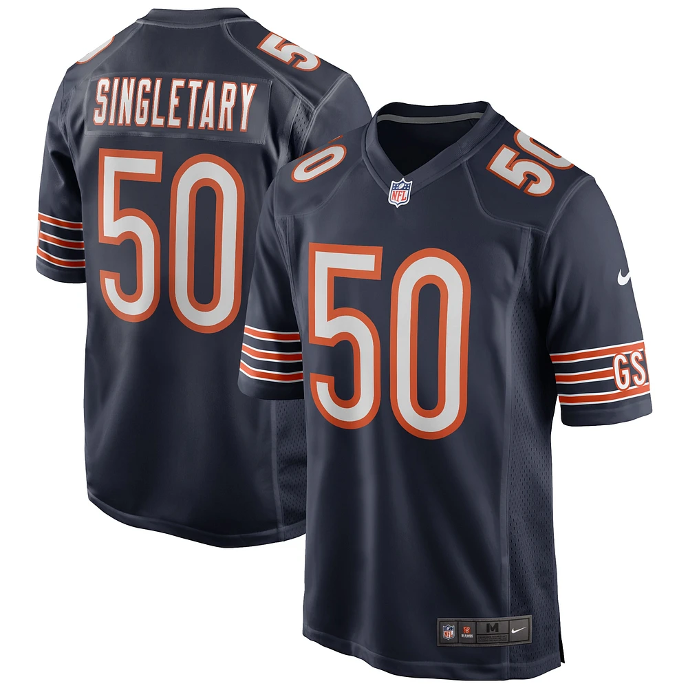 Maillot de joueur retraité Nike Mike Singletary pour hommes, bleu marine, Chicago Bears Game