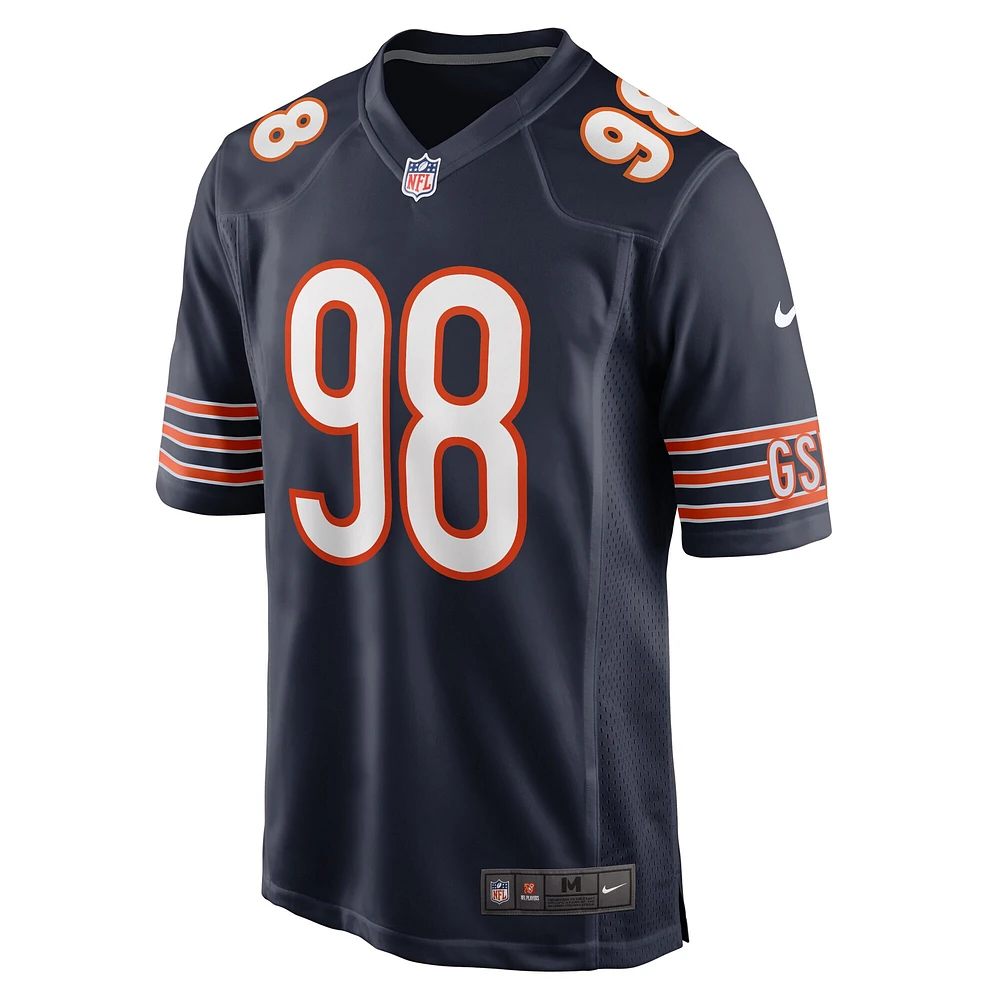 Maillot de match Nike Montez Sweat pour homme, bleu marine, Chicago Bears