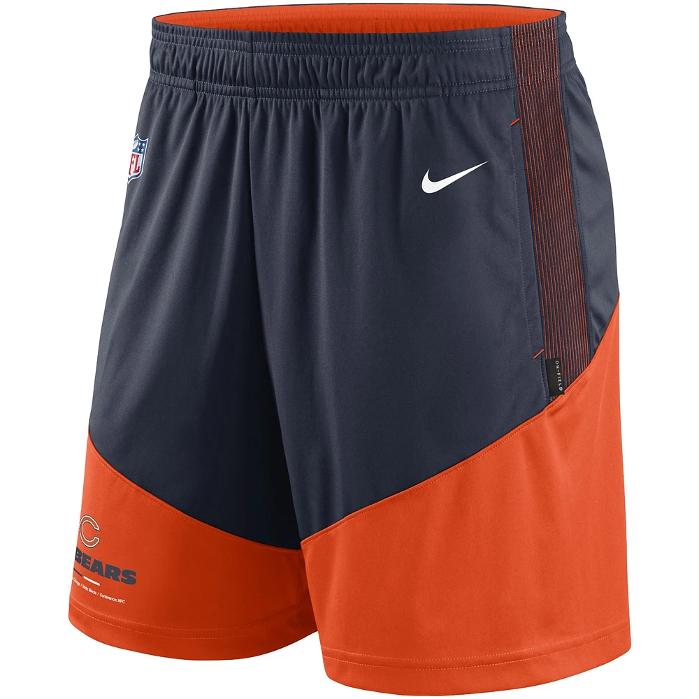 Men's Nike Navy/Orange Chicago Bears Primary Lockup Performance - Shorts
