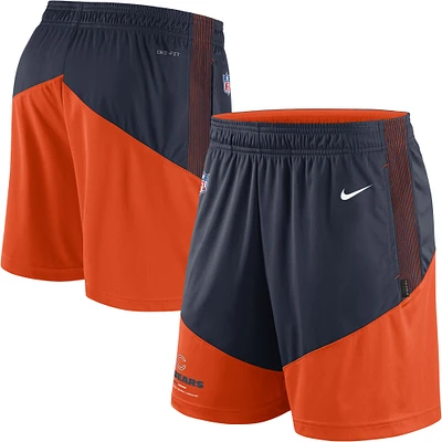 Men's Nike Navy/Orange Chicago Bears Primary Lockup Performance - Shorts