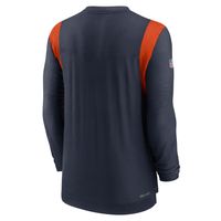 Men's Nike Navy/Orange Chicago Bears Sideline Performance Long Sleeve T-Shirt