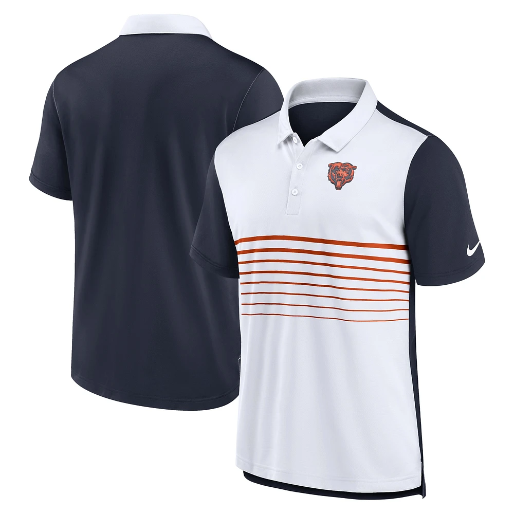 Polo Chicago Bears Fashion Performance Nike pour Homme Bleu Marine/Blanc