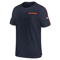 T-shirt Nike bleu marine Chicago Bears 2024 Sideline Coach UV Performance pour homme