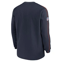 Haut à manches longues Nike bleu marine Chicago Bears 2024 Sideline Coaches pour homme