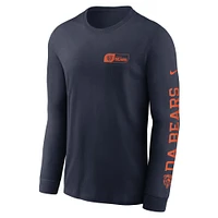 Men's Nike Navy Chicago Bears All Out Long Sleeve T-Shirt