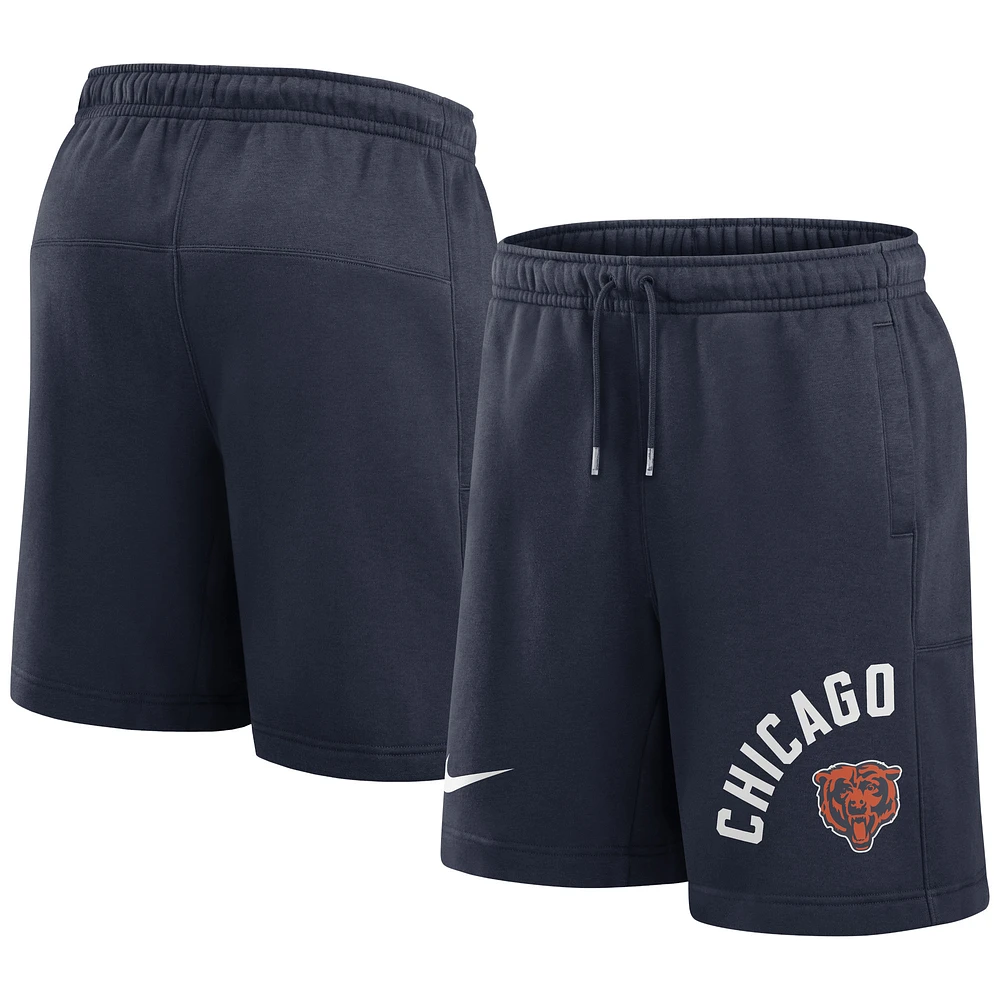 Short de kicker arqué Nike Chicago Bears pour homme bleu marine