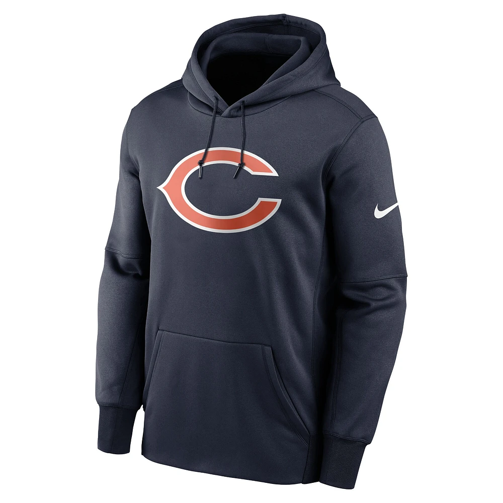 Sweat à capuche en polaire Performance Nike pour hommes, Chicago Bears Big & Tall Fan Gear Prime Logo, bleu marine