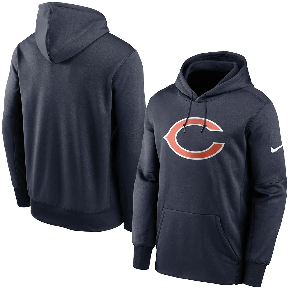 Sweat à capuche en polaire Performance Nike pour hommes, Chicago Bears Big & Tall Fan Gear Prime Logo, bleu marine