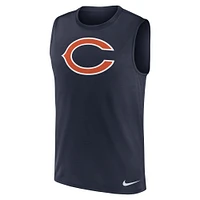 Men's Nike Navy Chicago Bears Blitz Legend Muscle Perform Tank Top