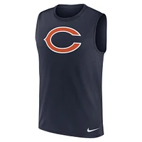 Men's Nike Navy Chicago Bears Blitz Legend Performance Muscle Tank Top