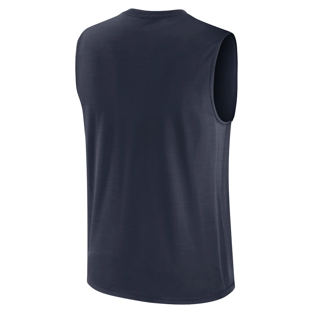 Men's Nike Navy Chicago Bears Blitz Legend Performance Muscle Tank Top