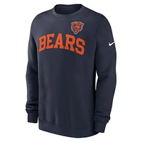 Men's Nike Navy Chicago Bears Club Pullover Sweatshirt