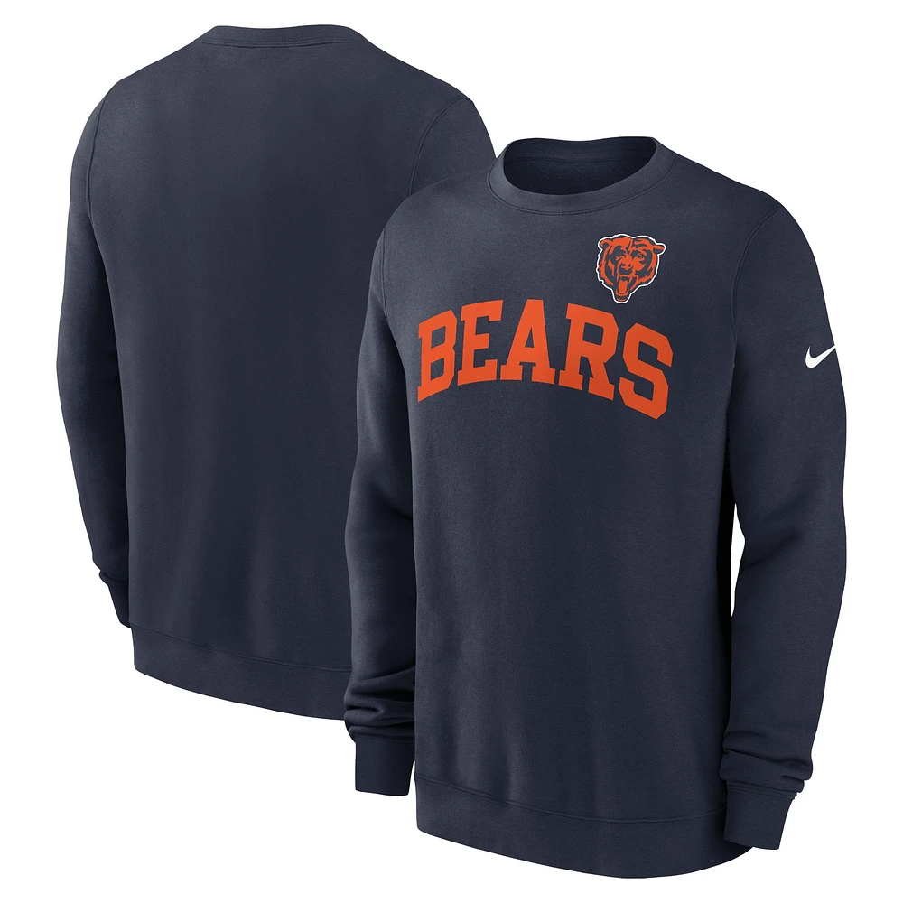 Sweat-shirt Nike pour hommes, bleu marine, Chicago Bears Club