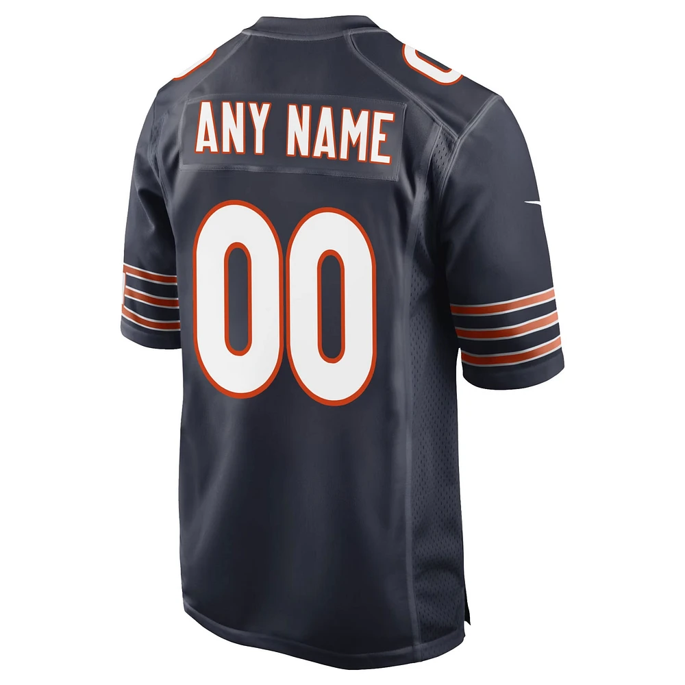 Men's Nike Navy Chicago Bears Custom - Game Jersey