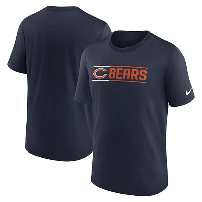 T-shirt Nike bleu marine Chicago Bears Exceed Performance pour hommes