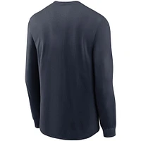 Men's Nike Navy Chicago Bears Fan Gear Color Bar Long Sleeve T-Shirt