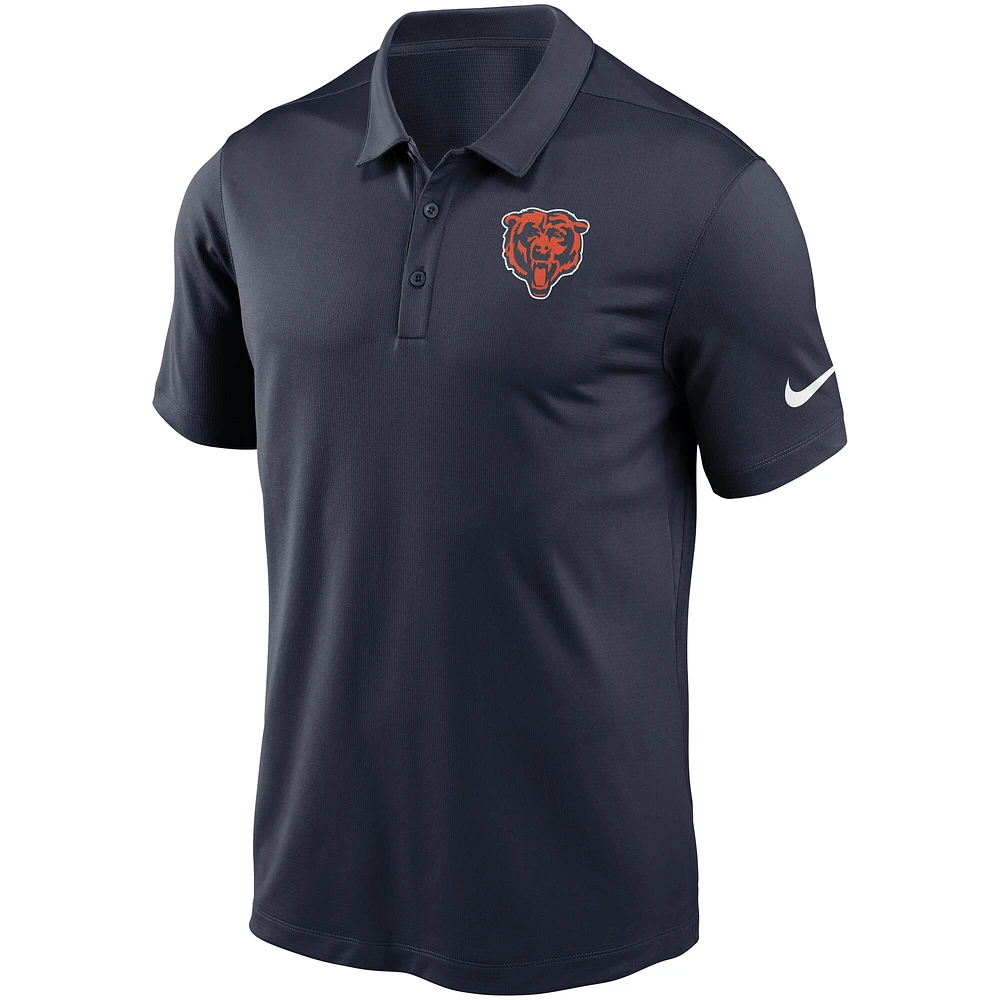 Men's Nike Navy Chicago Bears Fan Gear Franchise Heat-Sealed Graphic Team Polo