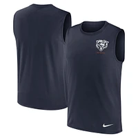 Men's Nike Navy Chicago Bears Large Logo Performance Muscle Tank Top