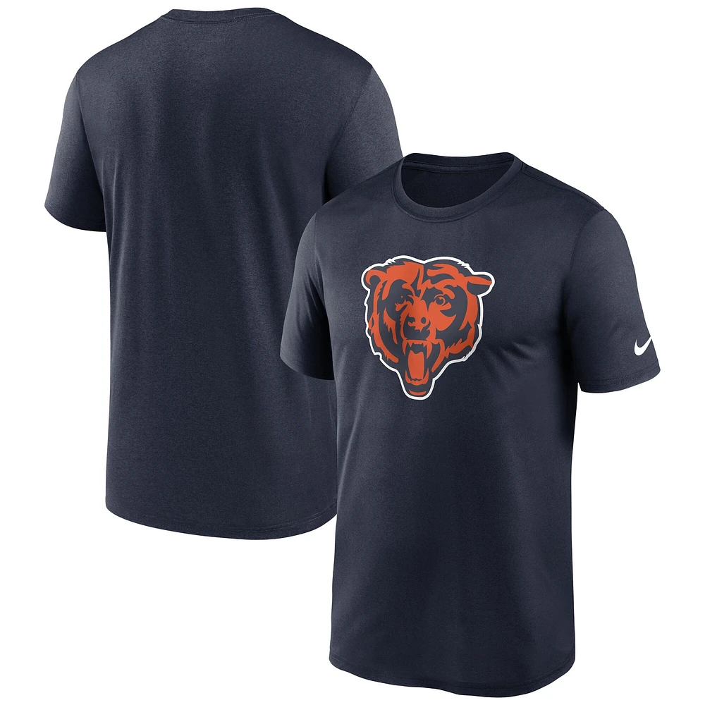 T-shirt de performance Nike Chicago Bears Legend Logo pour homme, bleu marine