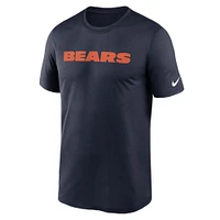Men's Nike  Navy Chicago Bears Legend Wordmark Performance T-Shirt