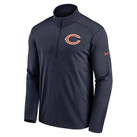 Men's Nike Navy Chicago Bears Logo Pacer Performance Half-Zip Jacket