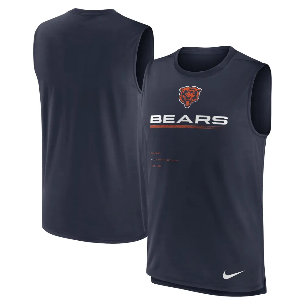 Débardeur Nike Chicago Bears Muscle Trainer pour homme, bleu marine