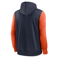 Sweat à capuche entièrement zippé Nike Chicago Bears Performance pour homme, bleu marine