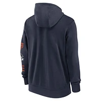 Sweat à capuche zippé Nike bleu marine Chicago Bears Primetime Club pour homme