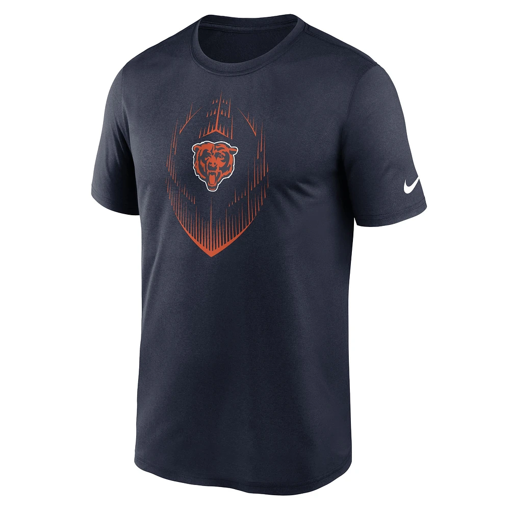 Men's Nike Navy Chicago Bears Primetime Legend Icon Performance T-Shirt